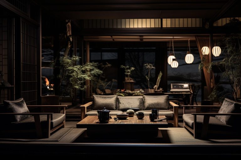Traditional Japanese-Style Dark Wood Home Interior Designs