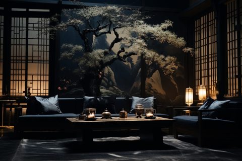 Traditional Japanese-Style Dark Wood Home Interior Designs