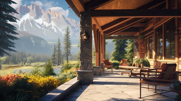 A Rustic Luxury House Porch