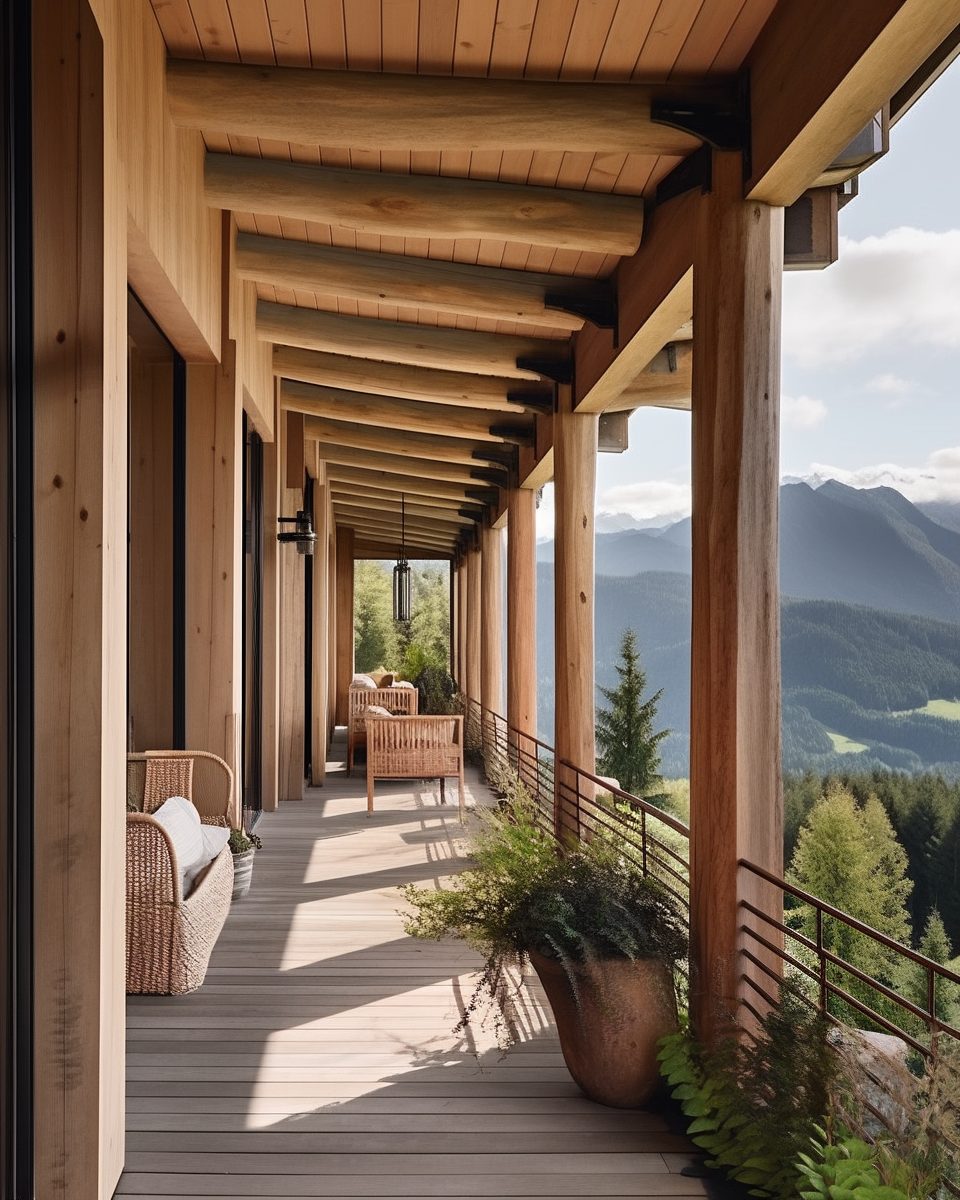 A Rustic Luxury House Porch