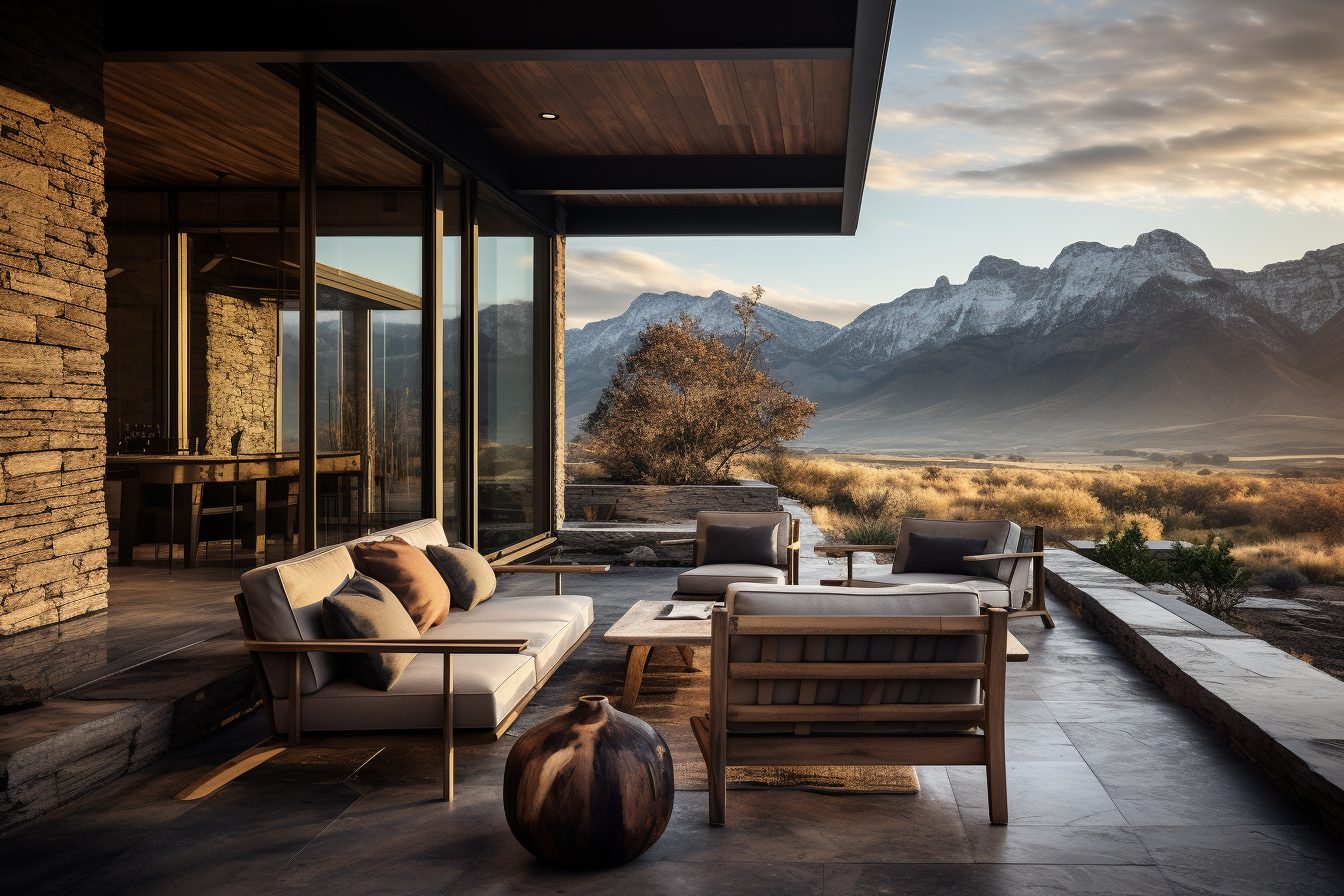 A Rustic Luxury House Porch