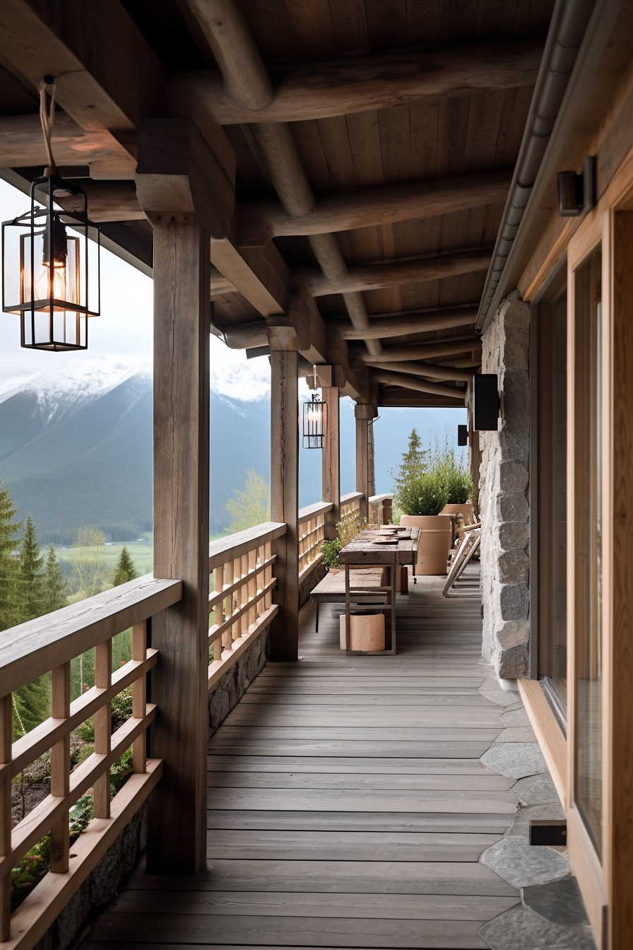 A Rustic Luxury House Porch
