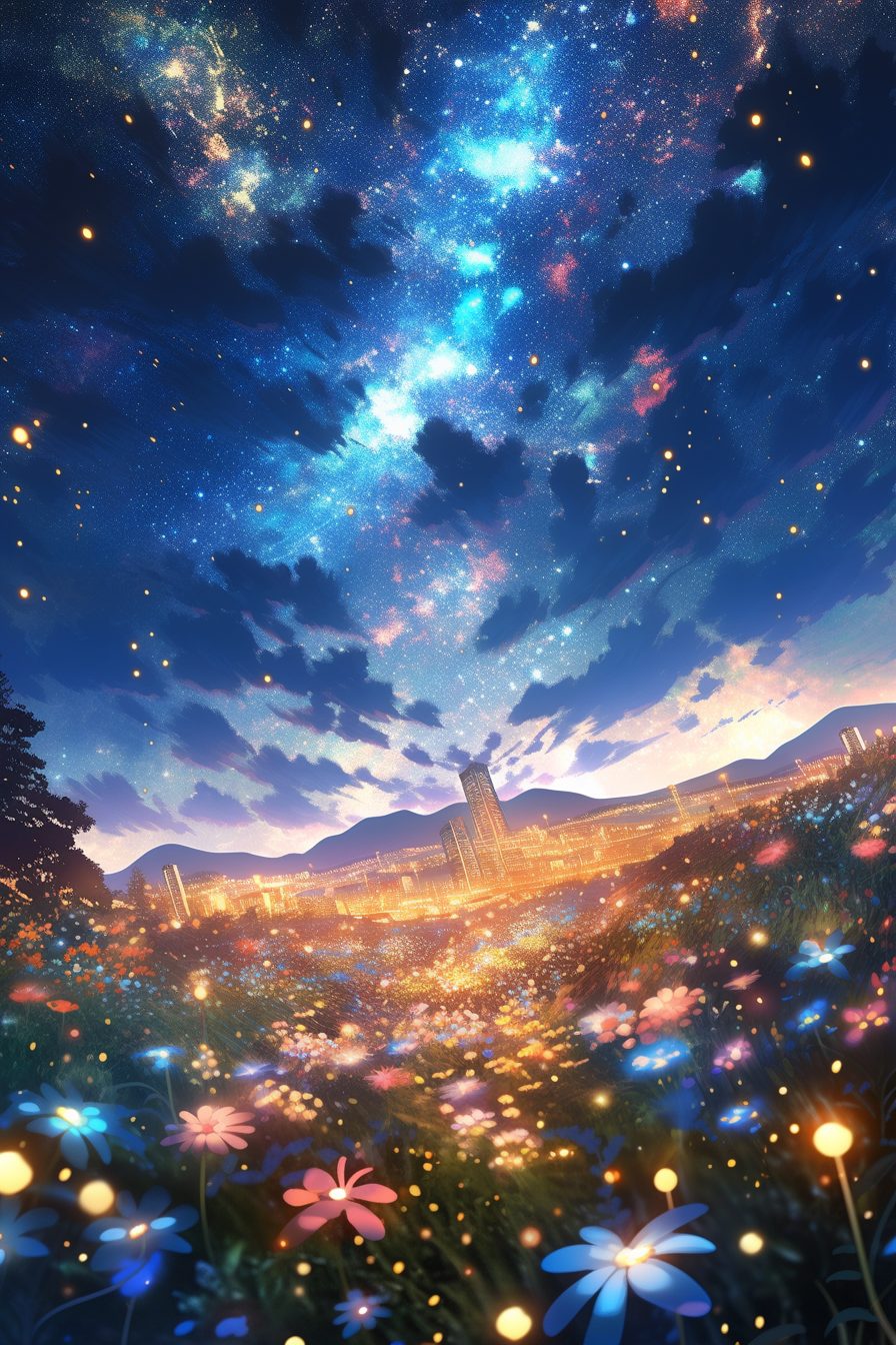 Buildings Between the Flowers and Stars