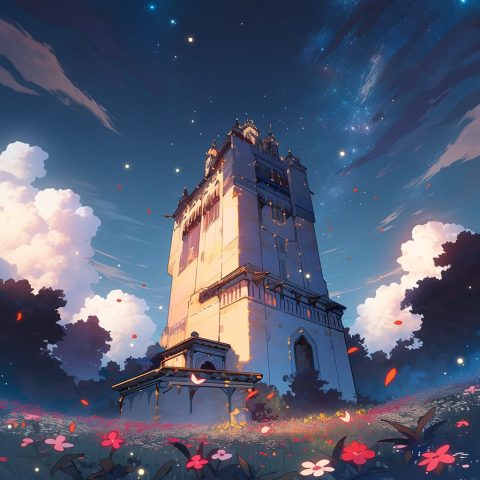 Buildings Between the Flowers and Stars