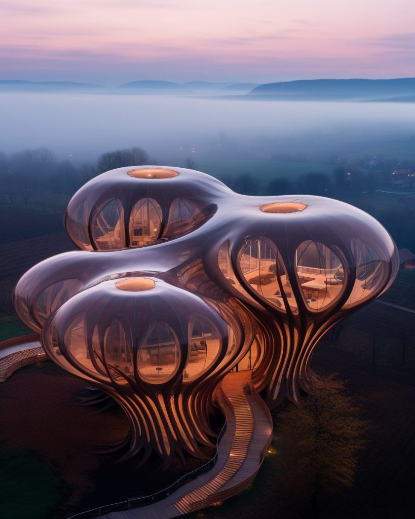 Buildings with Organic Architecture Designs AI Artwork 13