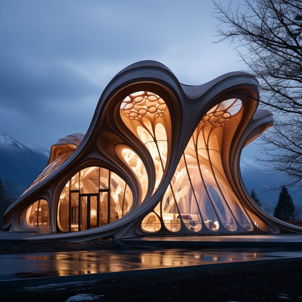 Buildings with Organic Architecture Designs AI Artwork 35