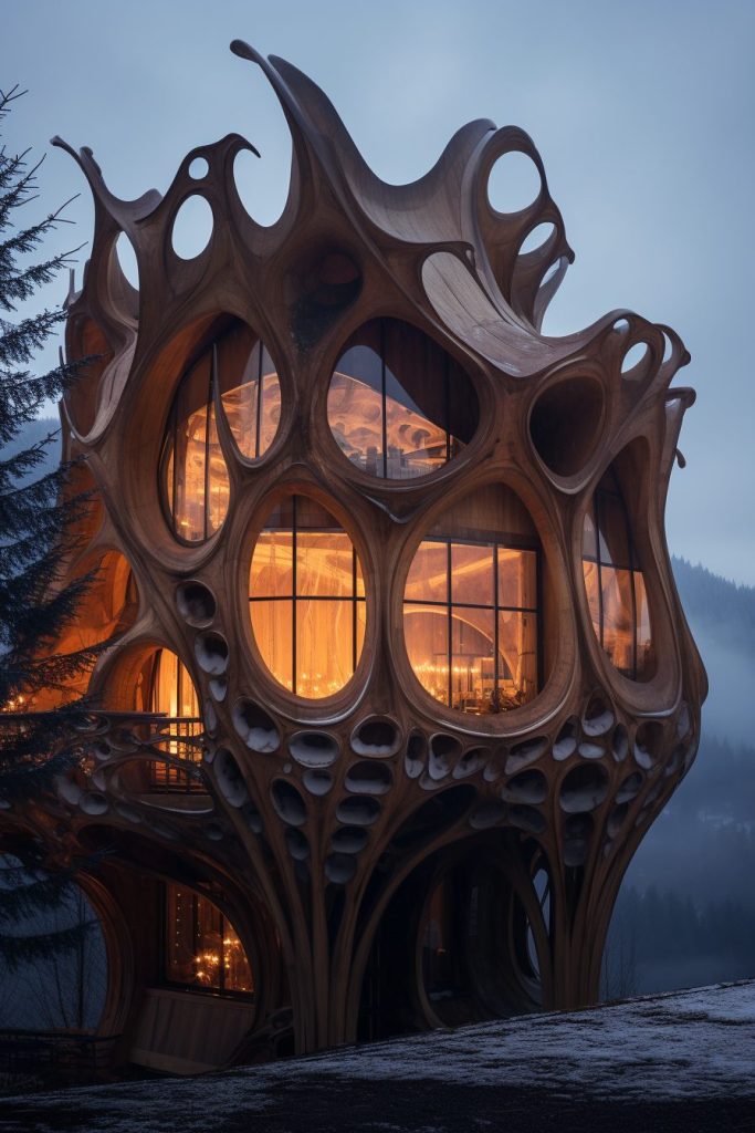 Buildings with Organic Architecture Designs AI Artwork 41