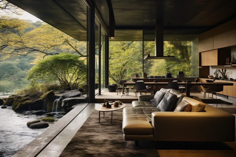 Contemporary House Interior Designs with a River View