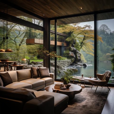 Contemporary House Interior Designs with a River View
