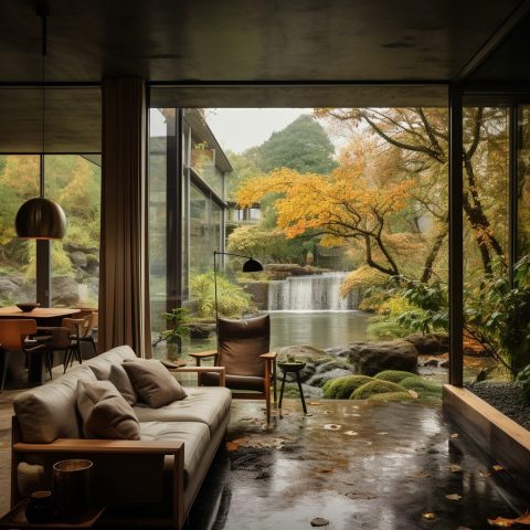 Contemporary House Interior Designs with a River View