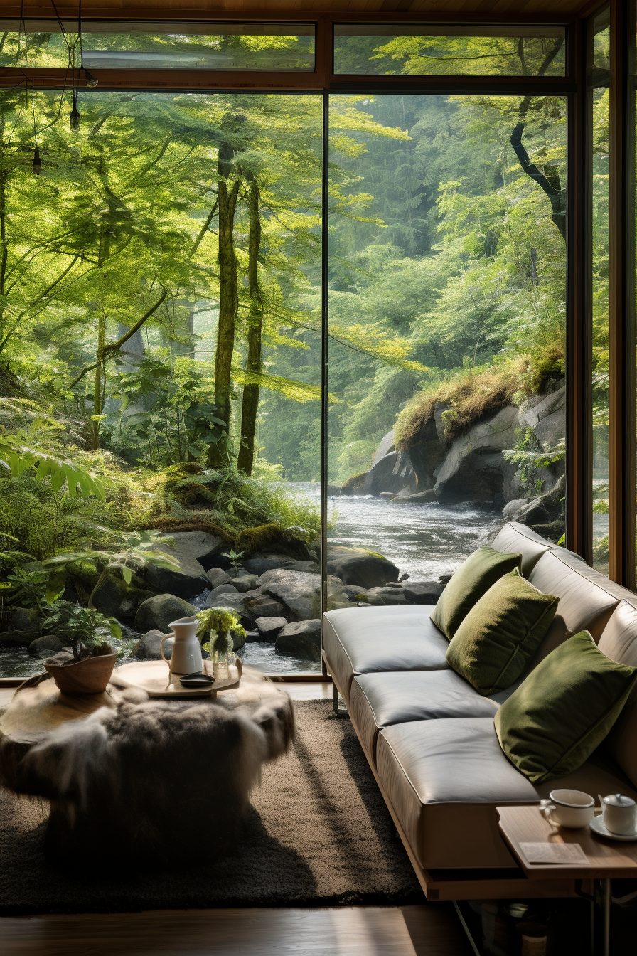 Contemporary House Interior Designs with a River View
