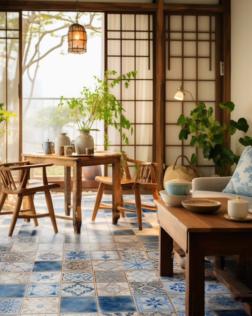 Home Interior Designs - Floral and Tiles AI Artwork 34