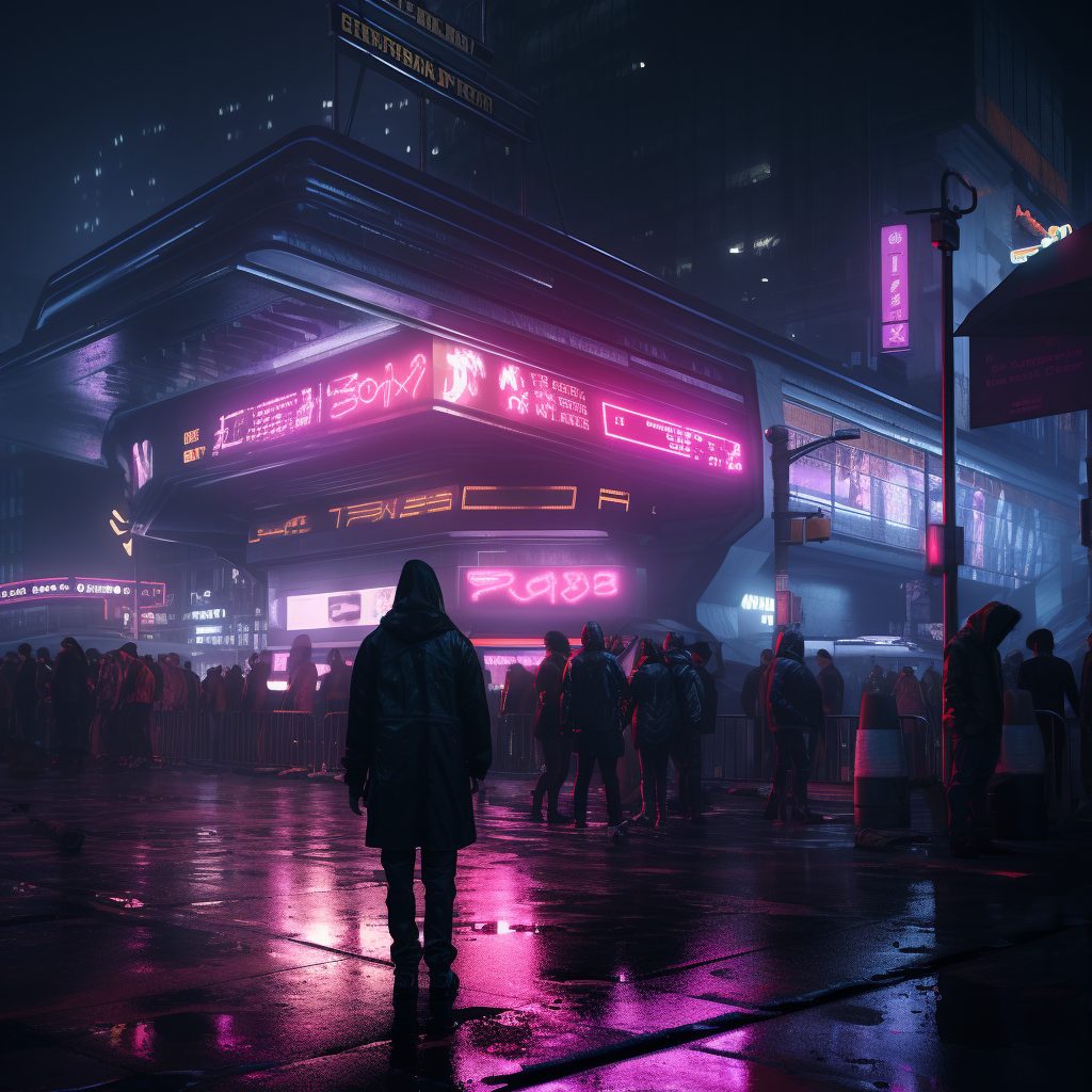 Life Inside Cyberpunk City AI Artwork 18