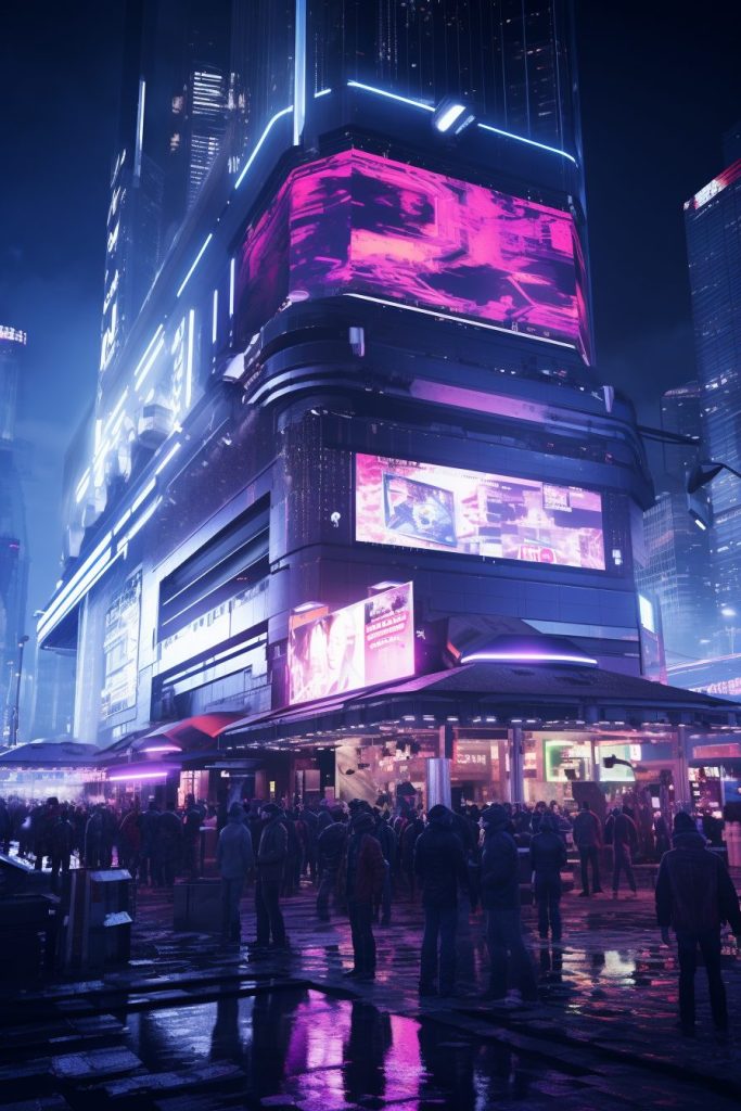 Life Inside Cyberpunk City AI Artwork 20