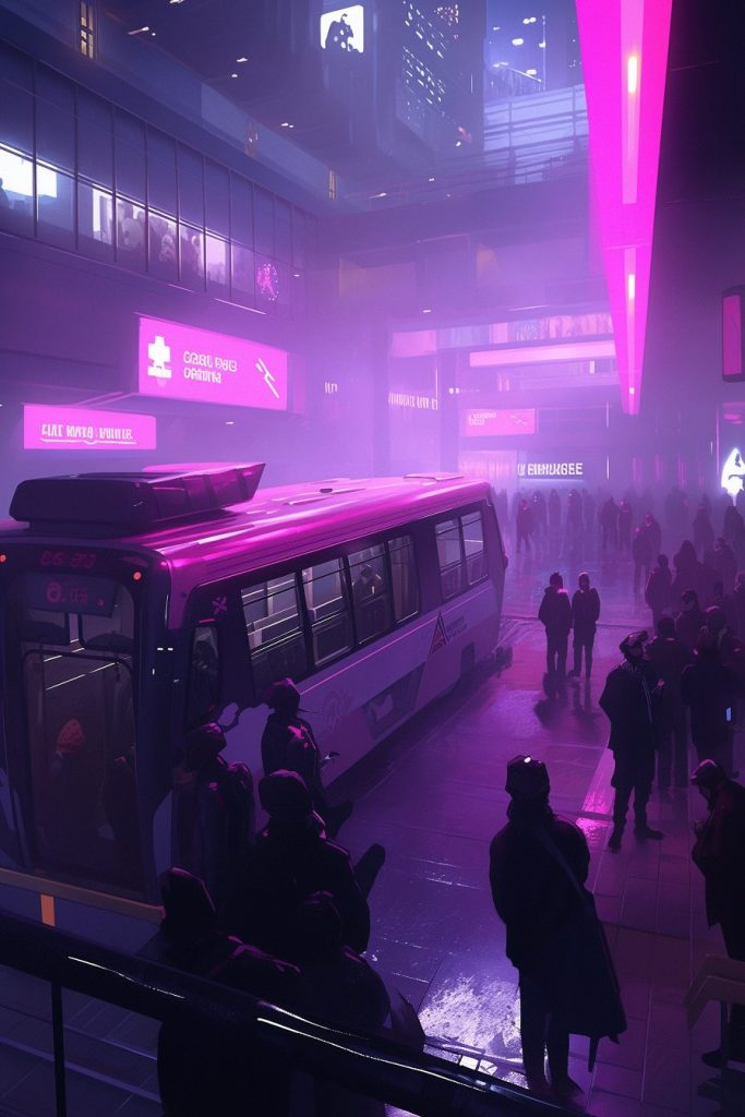 Life Inside Cyberpunk City AI Artwork 21