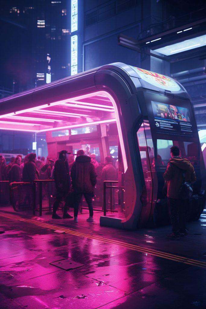 Life Inside Cyberpunk City AI Artwork 23
