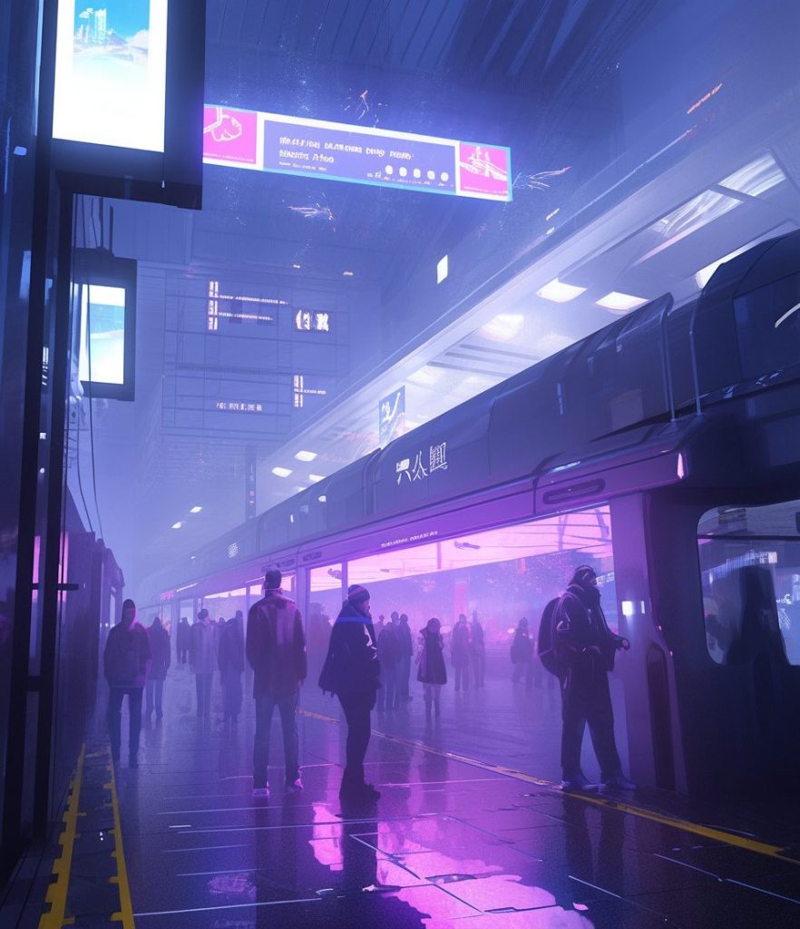 Life Inside Cyberpunk City AI Artwork 24