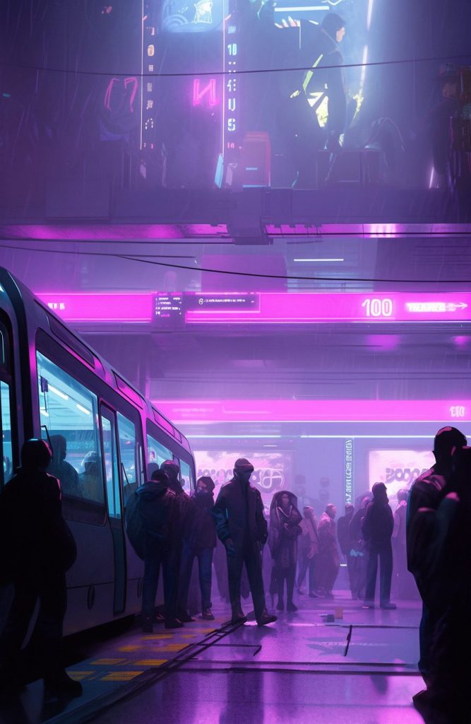 Life Inside Cyberpunk City AI Artwork 25