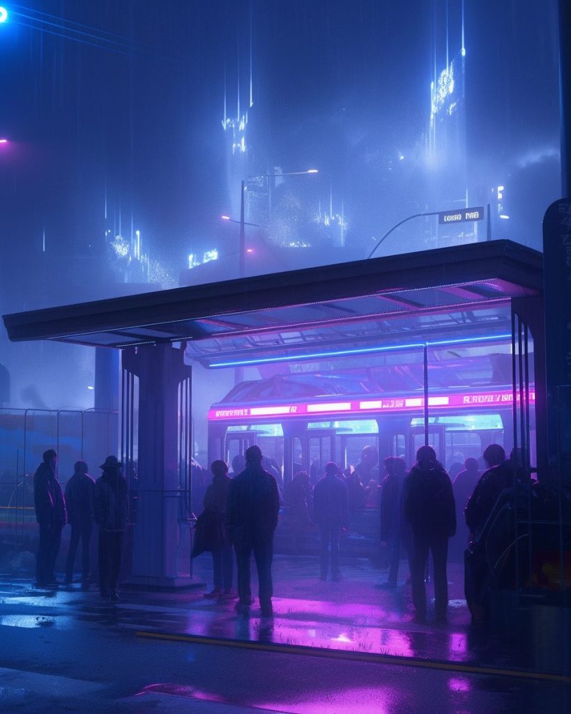 Life Inside Cyberpunk City AI Artwork 26