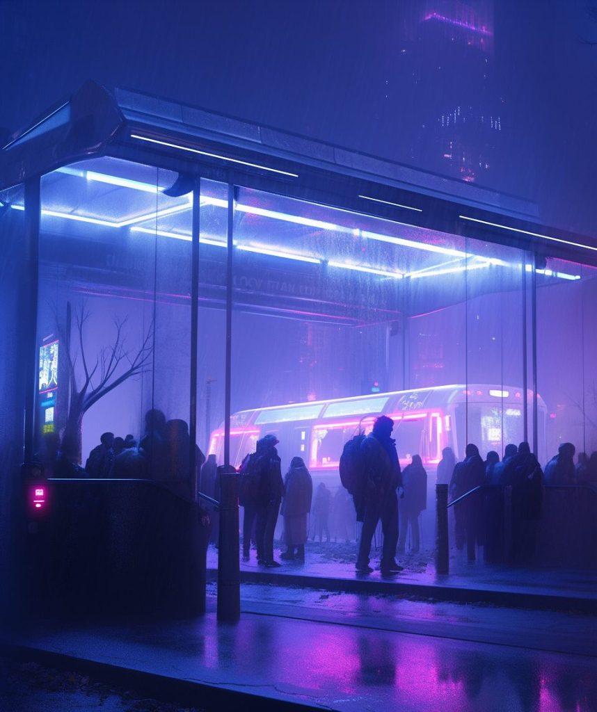 Life Inside Cyberpunk City AI Artwork 29