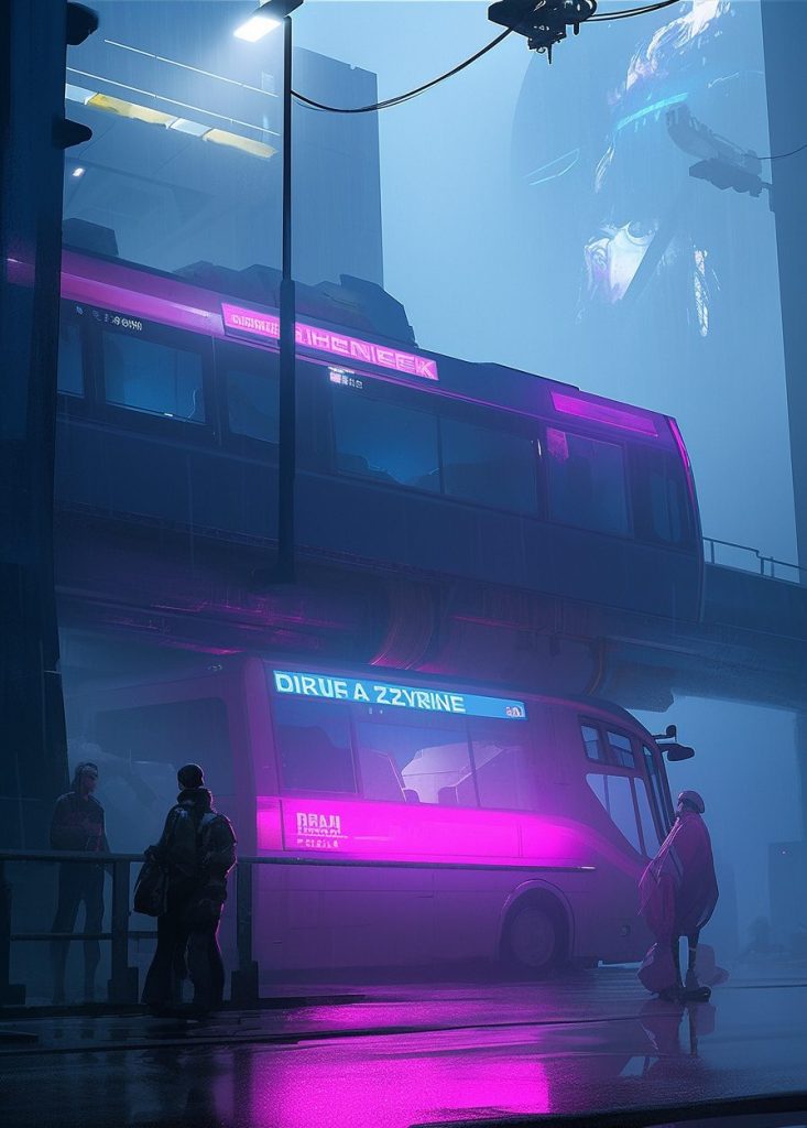 Life Inside Cyberpunk City AI Artwork 4