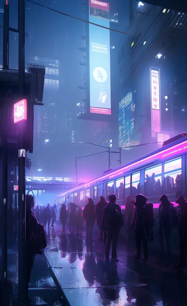 Life Inside Cyberpunk City AI Artwork 5