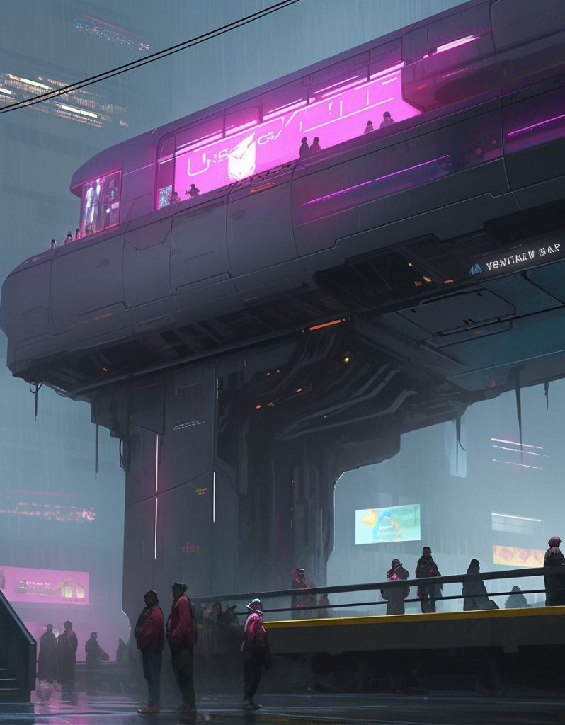 Life Inside Cyberpunk City AI Artwork 8