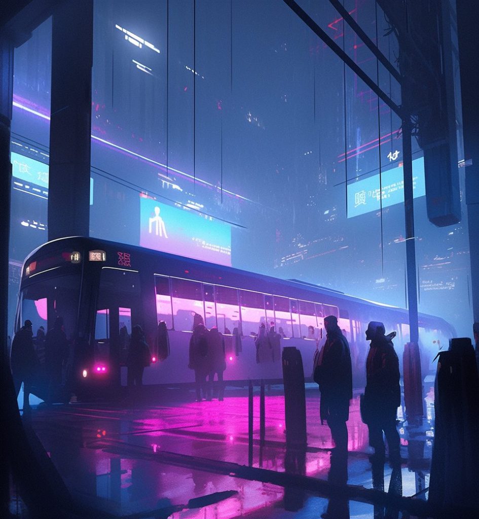 Life Inside Cyberpunk City AI Artwork 9