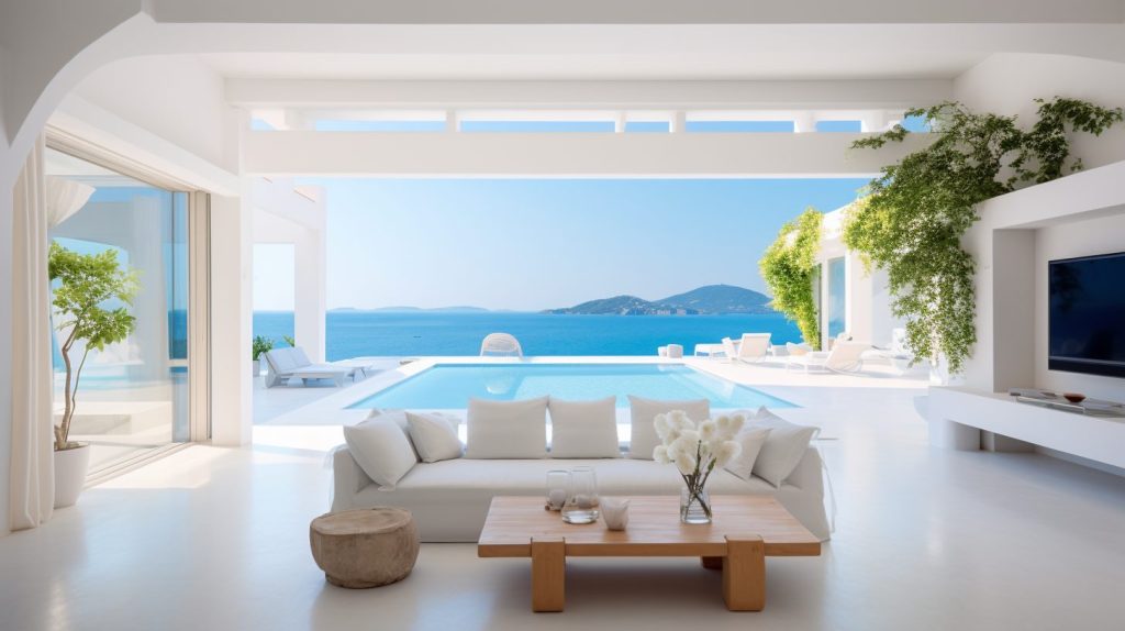 Minimalist Style Home Interior Designs - Ocean AI Artwork 11