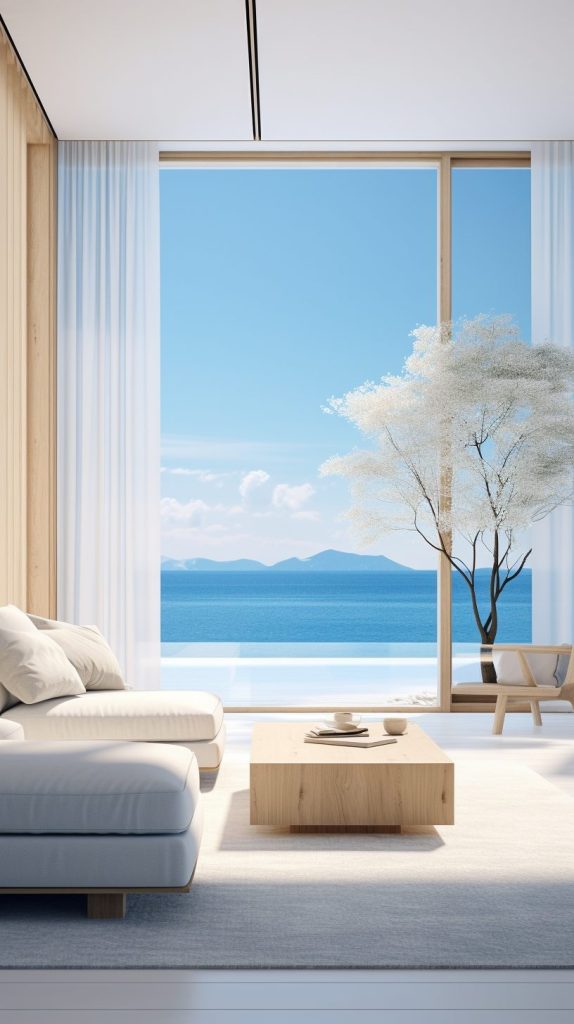 Minimalist Style Home Interior Designs - Ocean AI Artwork 5