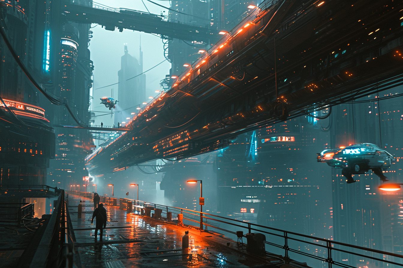 The Futuristic Architecture Design of Cyberpunk City