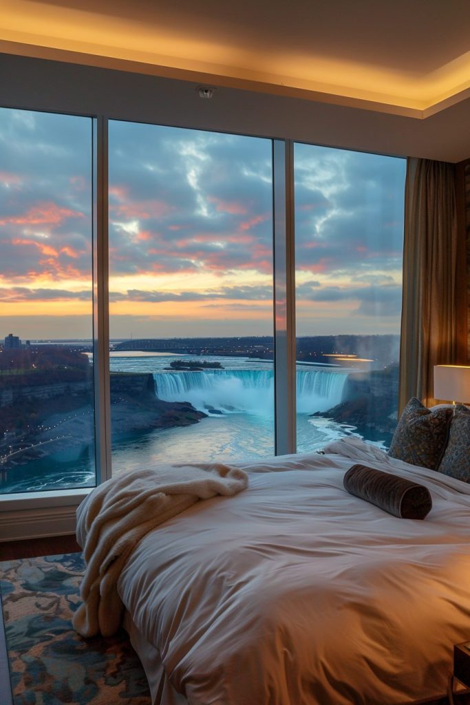 American Style Bedrooms with a View of the Waterfalls AI Artwork 21