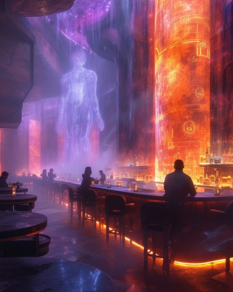 Cyberpunk Neon Bars Cyberpunk neon bars