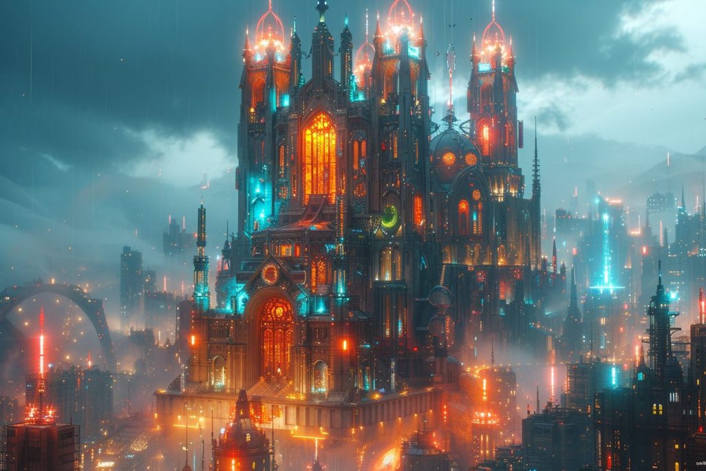 Mega Cyberpunk Building Designs AI Artwork 12