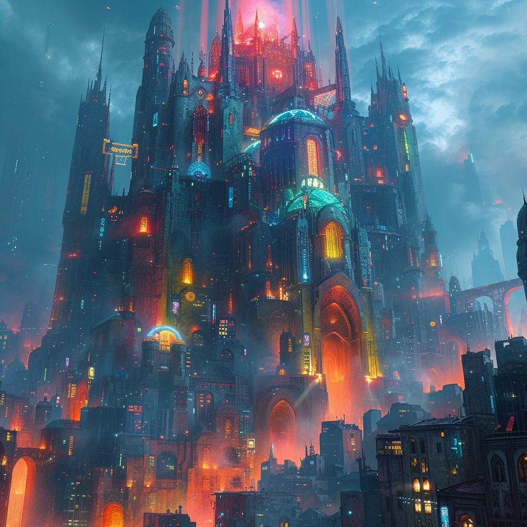 Mega Cyberpunk Building Designs AI Artwork 14