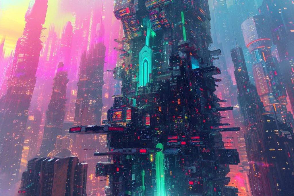Mega Cyberpunk Building Designs AI Artwork 15