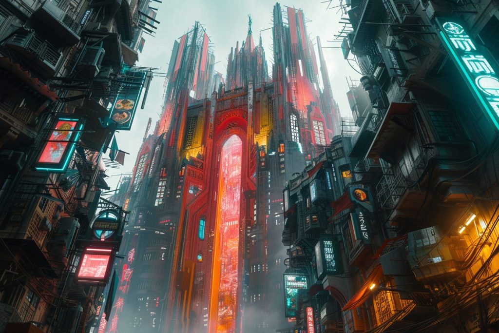 Mega Cyberpunk Building Designs AI Artwork 16