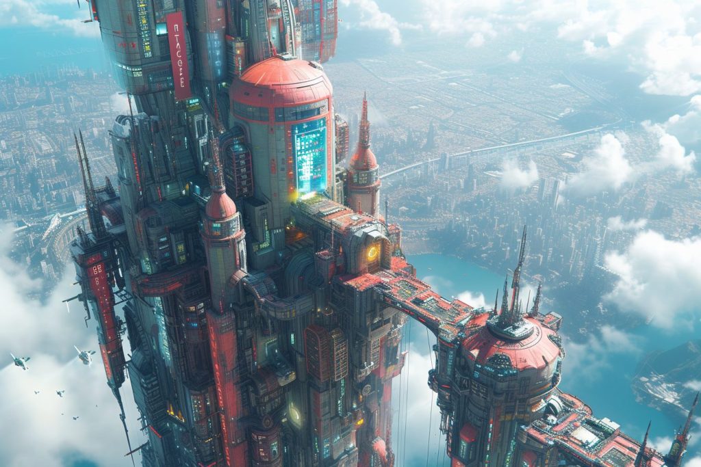 Mega Cyberpunk Building Designs AI Artwork 17