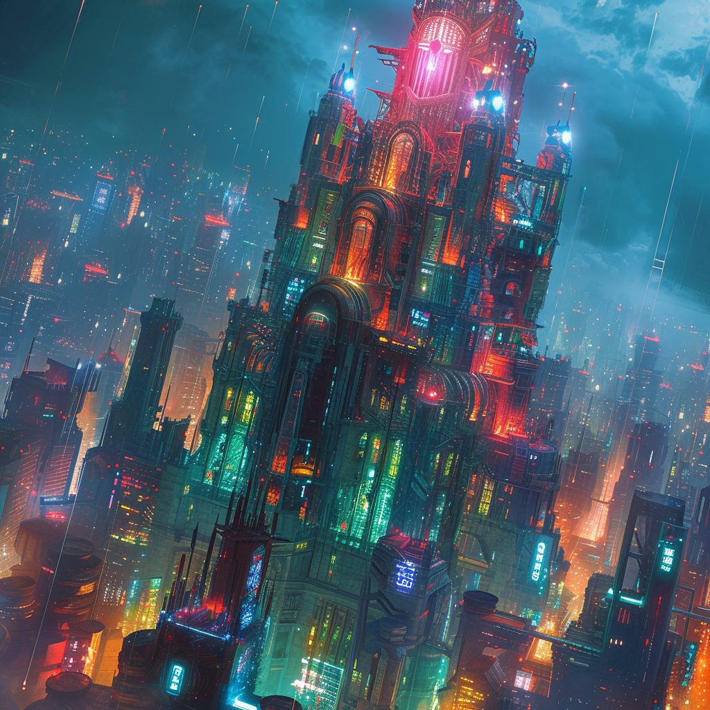 Mega Cyberpunk Building Designs AI Artwork 21