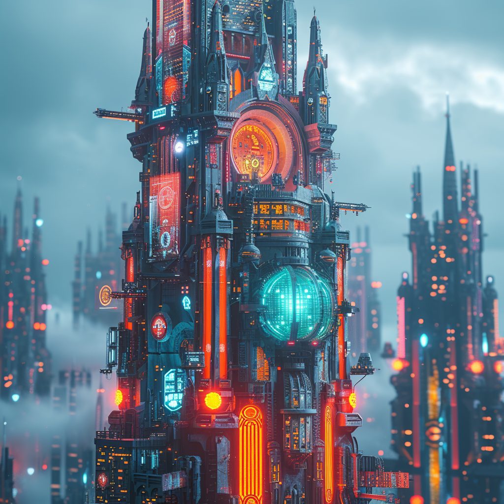 Mega Cyberpunk Building Designs AI Artwork 22