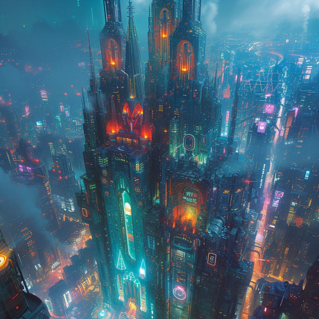 Mega Cyberpunk Building Designs AI Artwork 23