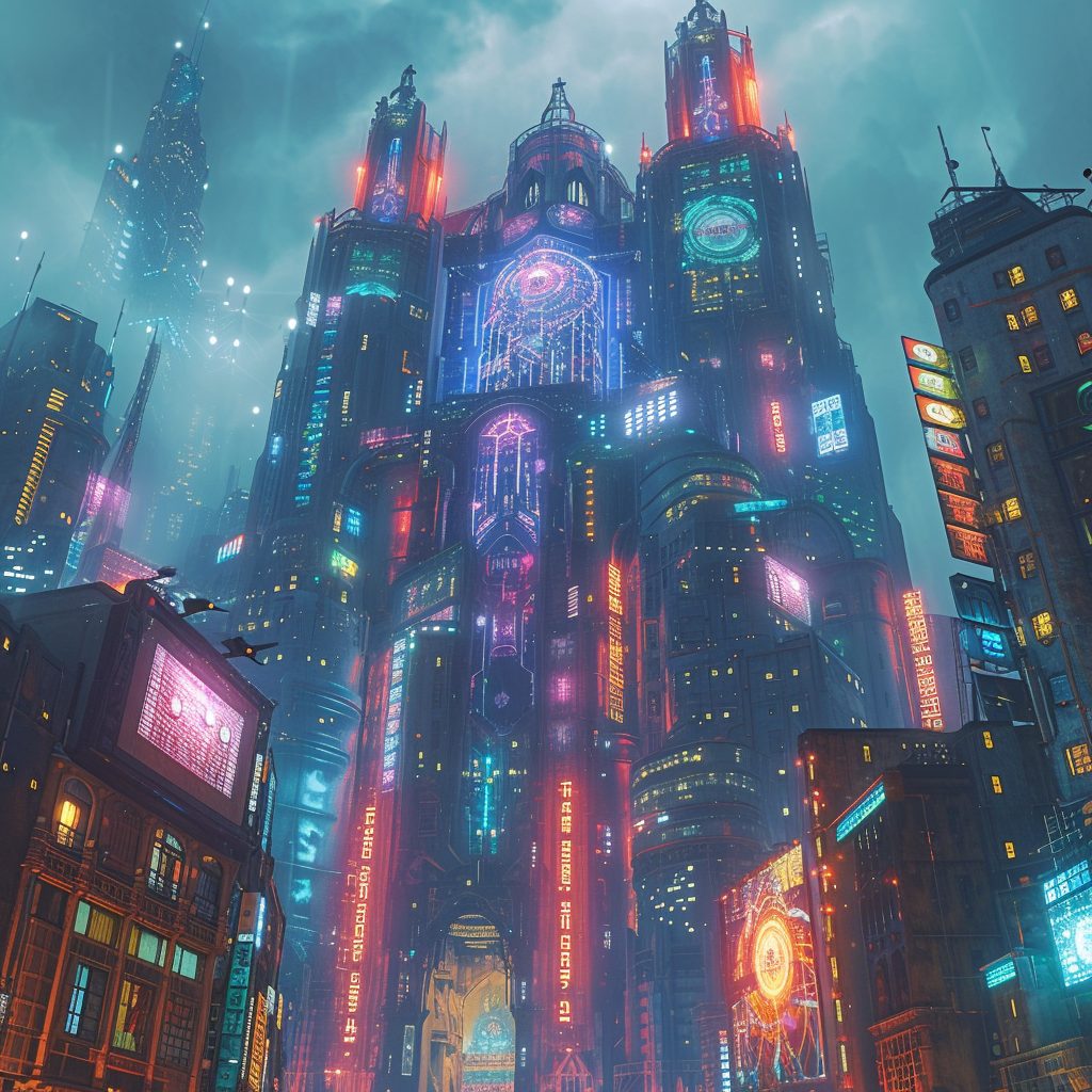 Mega Cyberpunk Building Designs AI Artwork 24