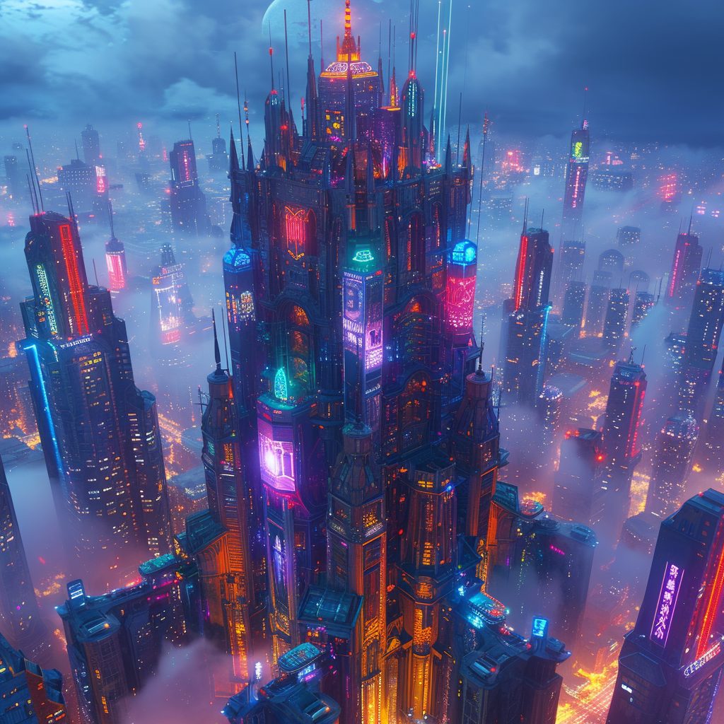 Mega Cyberpunk Building Designs AI Artwork 25