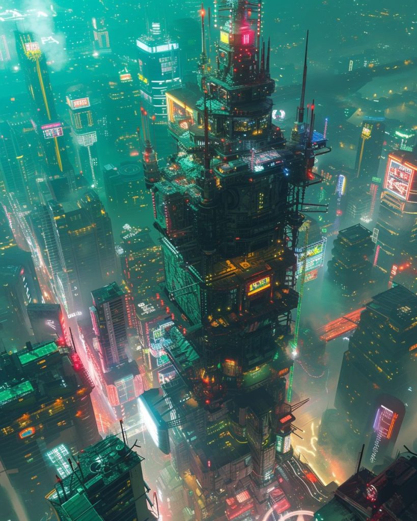 Mega Cyberpunk Building Designs AI Artwork 27