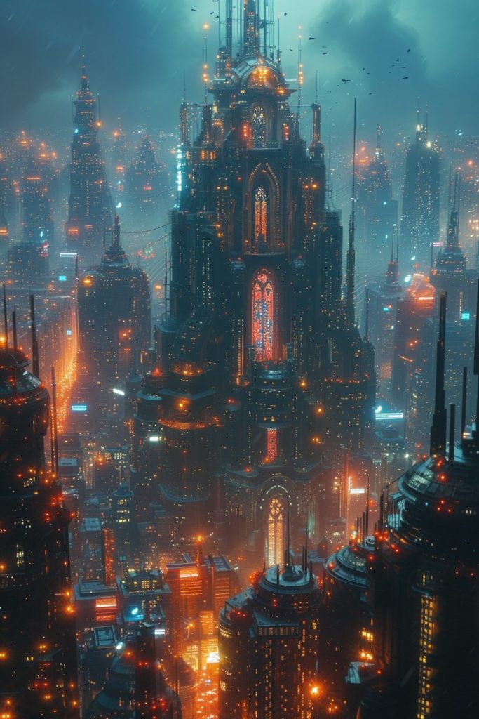 Mega Cyberpunk Building Designs AI Artwork 29