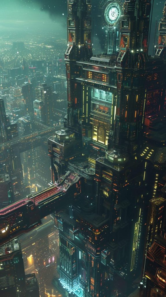 Mega Cyberpunk Building Designs AI Artwork 2