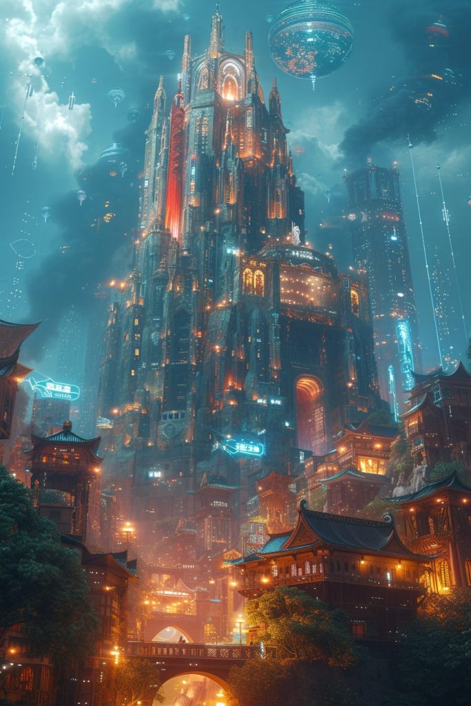 Mega Cyberpunk Building Designs AI Artwork 30