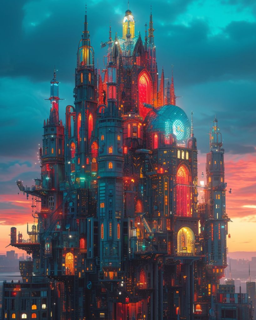 Mega Cyberpunk Building Designs AI Artwork 31