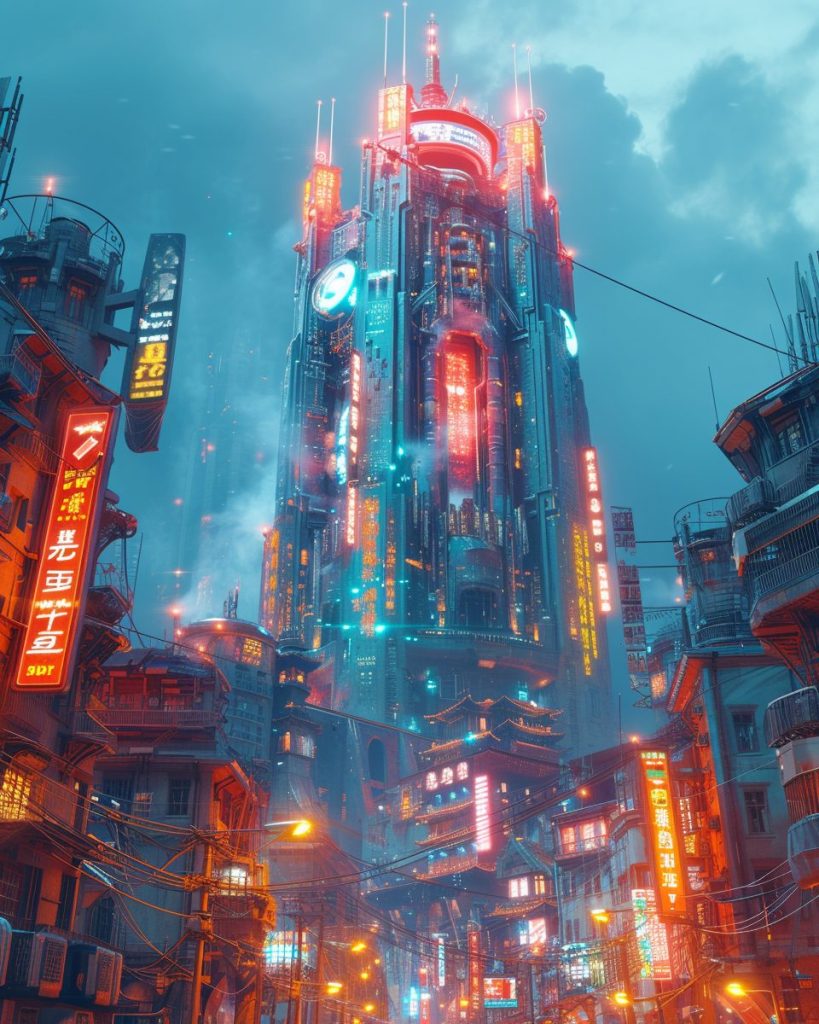 Mega Cyberpunk Building Designs AI Artwork 32