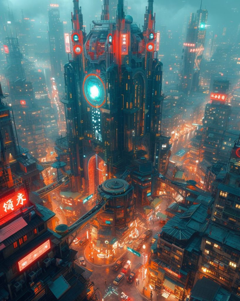 Mega Cyberpunk Building Designs AI Artwork 34